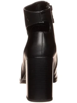 Leder-Stiefeletten in Schwarz