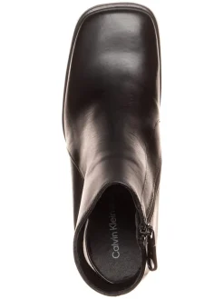 Leder-Stiefeletten in Schwarz