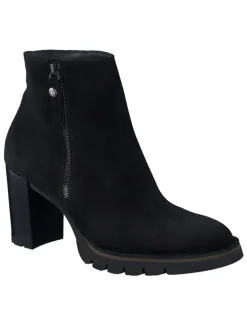 Leder-Stiefeletten in Schwarz