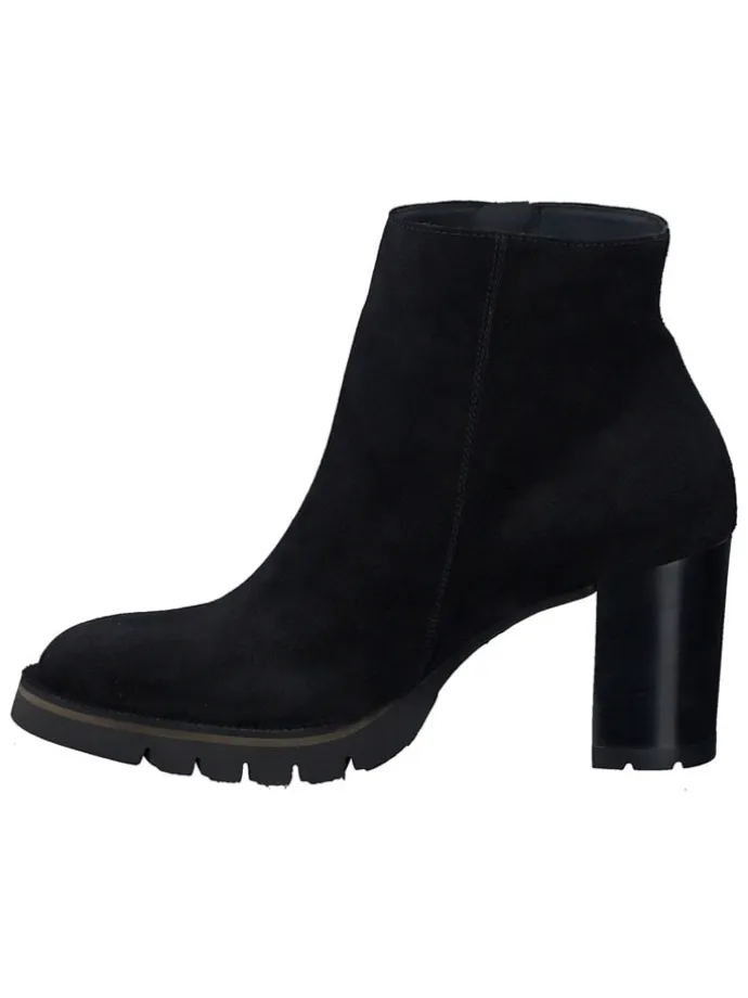 Leder-Stiefeletten in Schwarz