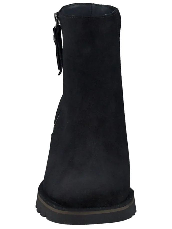 Leder-Stiefeletten in Schwarz