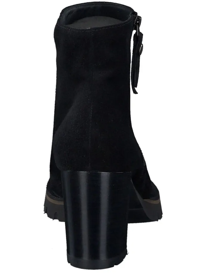 Leder-Stiefeletten in Schwarz