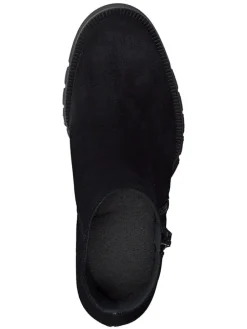 Leder-Stiefeletten in Schwarz