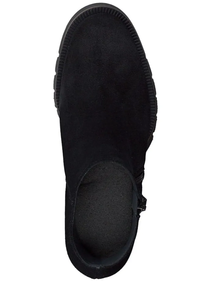 Leder-Stiefeletten in Schwarz