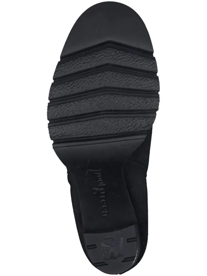 Leder-Stiefeletten in Schwarz