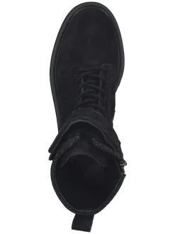 Leder-Stiefeletten in Schwarz