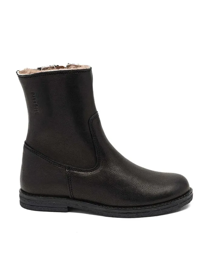 Leder-Stiefeletten "Nicola" in Schwarz