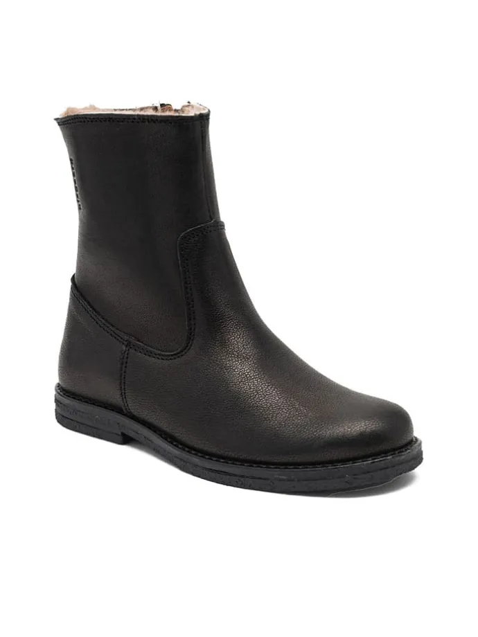 Leder-Stiefeletten "Nicola" in Schwarz