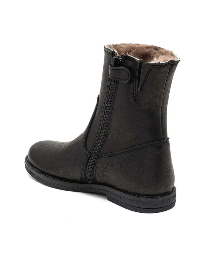Leder-Stiefeletten "Nicola" in Schwarz