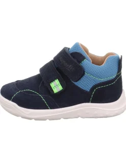 Leder-Stiefeletten "Whaley" in Dunkelblau/ Hellblau