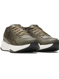 Leder-Trainingsschuhe in Khaki