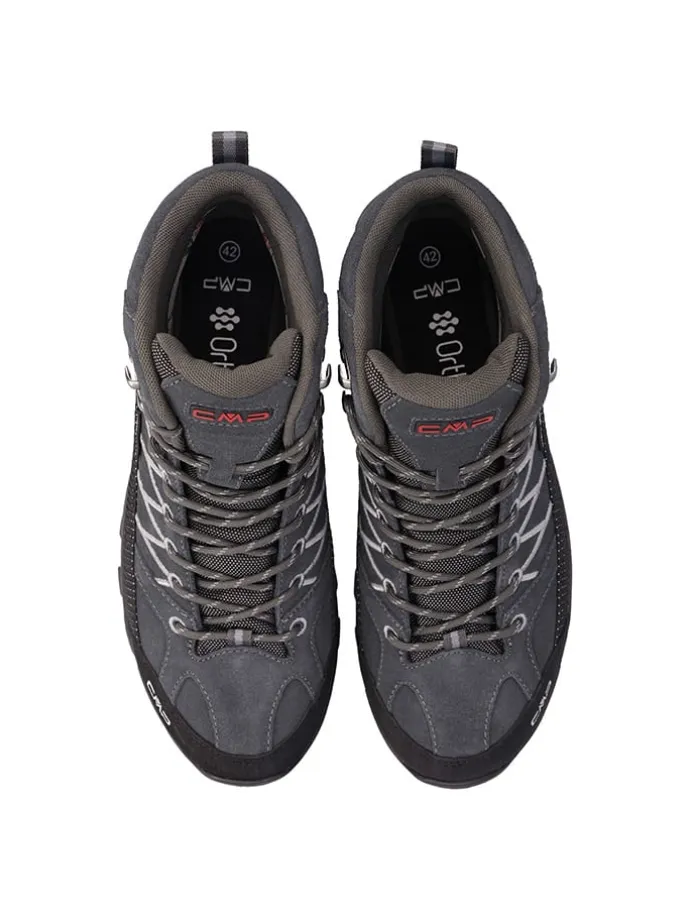 Leder-Trekingschuhe "Rigel" in Schwarz/ Dunkelblau