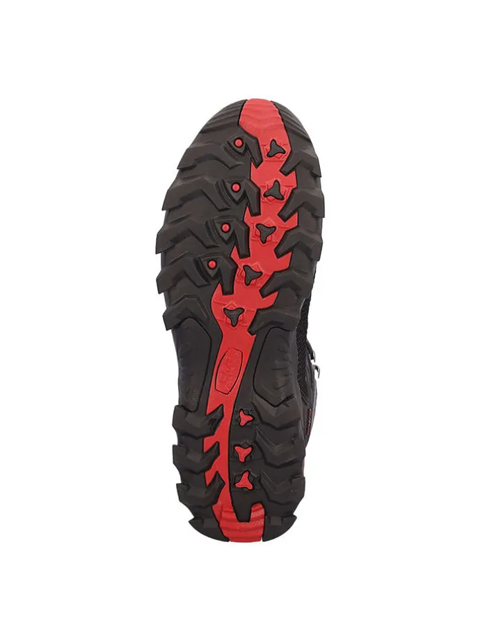 Leder-Trekingschuhe "Rigel" in Schwarz/ Dunkelblau