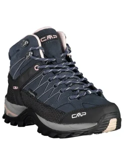 Leder-Trekkingboots "Rigel" in Dunkelblau/ Schwarz