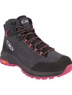 Leder-Trekkingboots "Vertyx Mid" in Anthrazit/ Pink