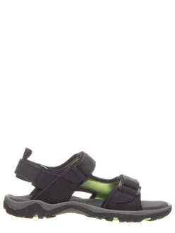 Leder-Trekkingsandalen in Schwarz