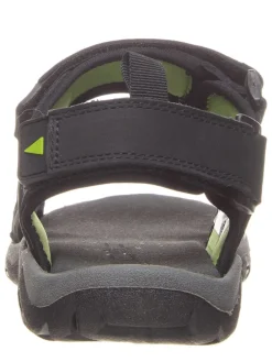 Leder-Trekkingsandalen in Schwarz