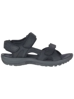 Leder-Trekkingsandalen "Sandspur 2" in Schwarz