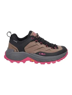 Leder-Trekkingschuhe "Huranus" in Schwarz/ Hellbraun/ Pink