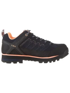 Leder-Trekkingschuhe "Moon Low" in Schwarz/ Orange