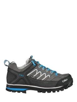 Leder-Trekkingschuhe "Moon" in Grau/ Schwarz/ Blau