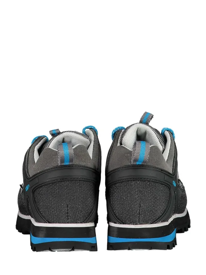 Leder-Trekkingschuhe "Moon" in Grau/ Schwarz/ Blau