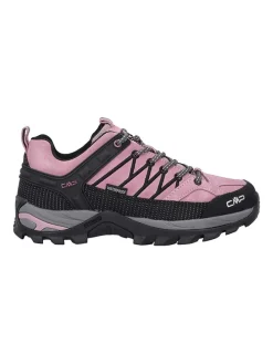 Leder-Trekkingschuhe "Rigel" in Schwarz/ Rosa