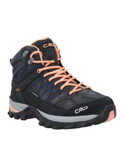 Leder-Trekkingschuhe "Rigel" in Schwarz/ Anthrazit