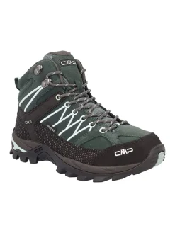 Leder-Trekkingschuhe "Rigel" in Grün/ Schwarz