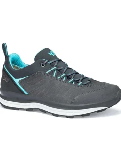 Leder-Walkingschuhe "Blueridge Low Lady LL" Grau/ Türkis