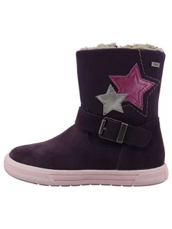Leder-Winterboots "Baila" in Lila