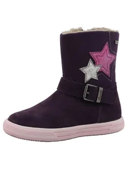 Leder-Winterboots "Baila" in Lila