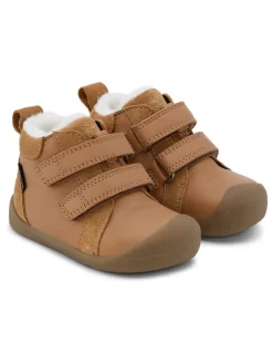 Leder-Winterboots "Bloom" in Hellbraun