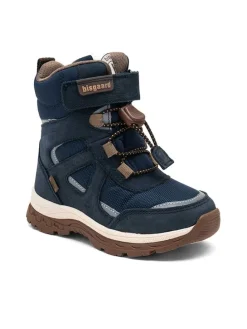 Leder-Winterboots "Bruce" in Dunkelblau