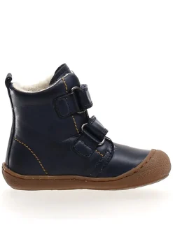 Leder-Winterboots "Bub" in Dunkelblau