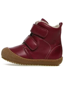 Leder-Winterboots "Bubble" in Bordeaux