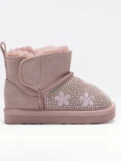 Leder-Winterboots "Clarissa" in Rosa