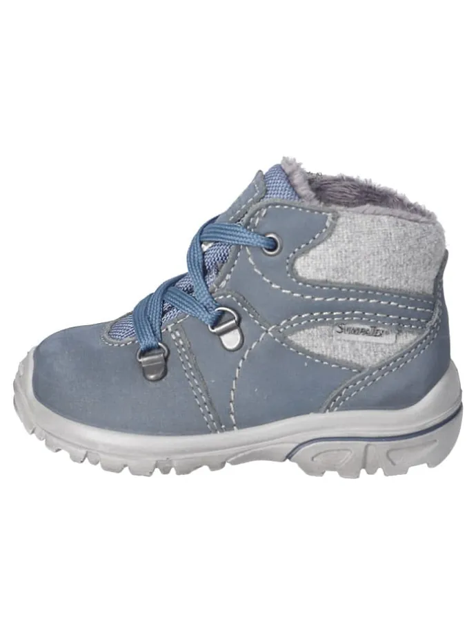 Leder-Winterboots "Desse" in Blau