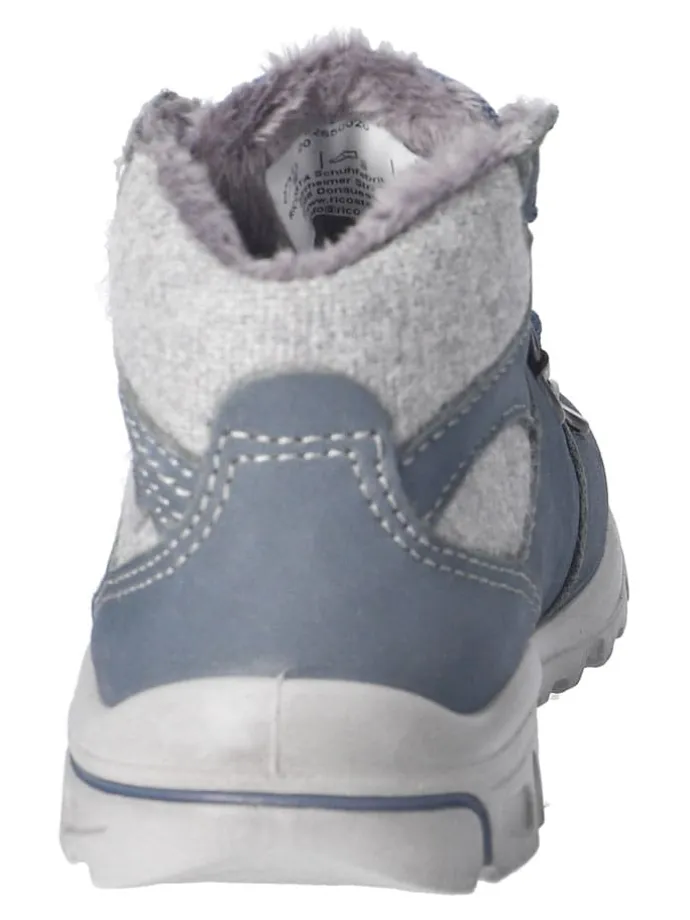 Leder-Winterboots "Desse" in Blau