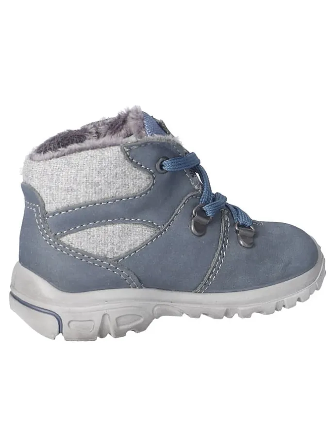 Leder-Winterboots "Desse" in Blau