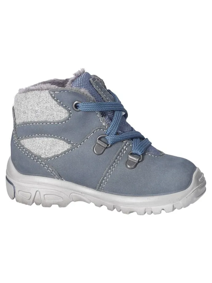 Leder-Winterboots "Desse" in Blau