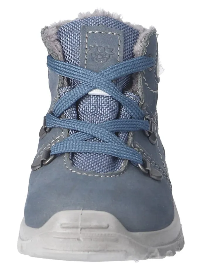 Leder-Winterboots "Desse" in Blau