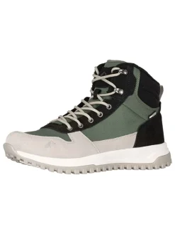 Leder-Winterboots "Eldfjall" in Grau/ Grün