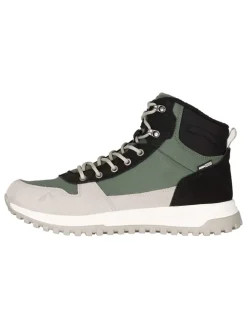 Leder-Winterboots "Eldfjall" in Grau/ Grün