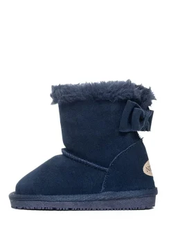 Leder-Winterboots "Elwha" in Dunkelblau