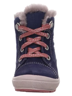 Leder-Winterboots "Groovy" in Dunkelblau