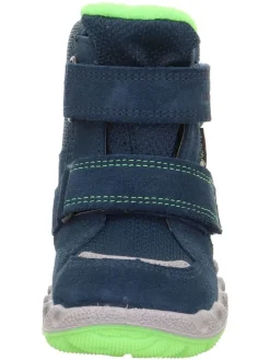 Leder-Winterboots "Icebird" in Dunkelblau