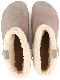 Leder-Winterboots in Beige