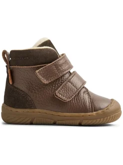 Leder-Winterboots in Braun