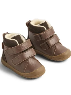 Leder-Winterboots in Braun